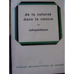 SCHOPENHAUER  DE LA VOLONTE...