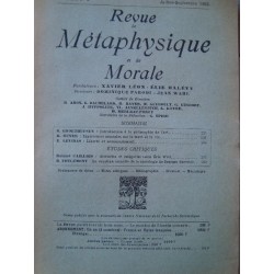 REVUE DE METAPHYSIQUE ET DE...
